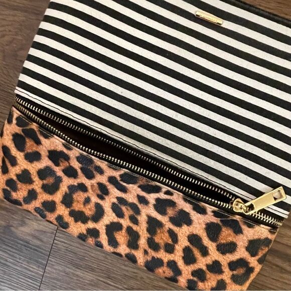 NWOT Lovevook Horizontal Stripe and Leopard Crossbody - Picture 6 of 14